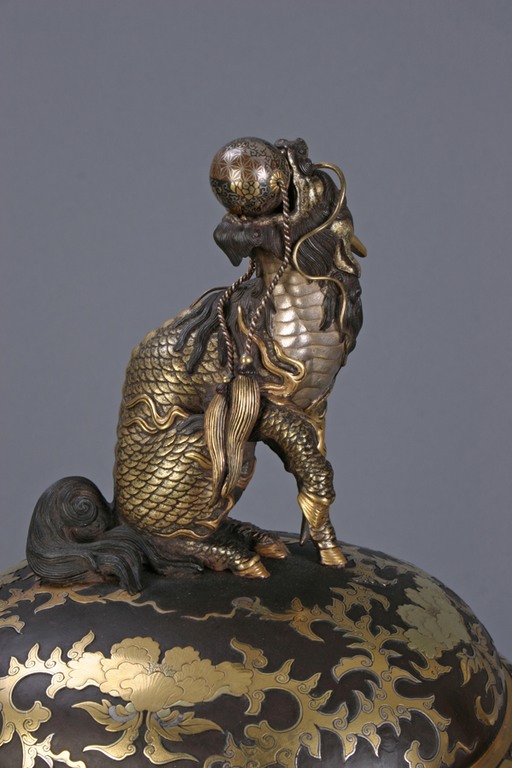 Bronze and Iron Covered Vase
